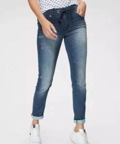 KangaROOS Jogg Pants in Denim-Optik mit elastischem Bündchen Black-used, Dark-rinsed, Blue-used, Schwarz -KangaROOS Verkaufsladen 28321654