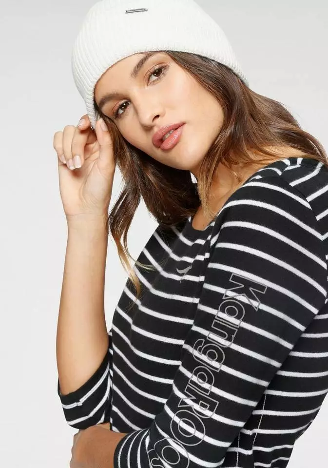 KangaROOS Sweatkleid im maritimen Streifenmuster Schwarz-wollweiß, Weiß-marine-gestreift 4 KangaROOS Sweatkleid im maritimen Streifenmuster Schwarz-wollweiß, Weiß-marine-gestreift – Bild 4