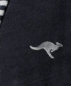 Herrenbademantel »Cilio«, KangaROOS, mit gestreifter Bordüre Marine, Grau -KangaROOS Verkaufsladen 29183348