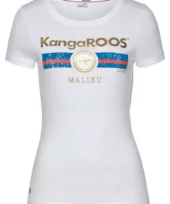 KangaROOS T-Shirt mit Label Metallic Print Hellgrau-meliert, T&uuml;rkis, Schwarz, Marine -KangaROOS Verkaufsladen 29745527