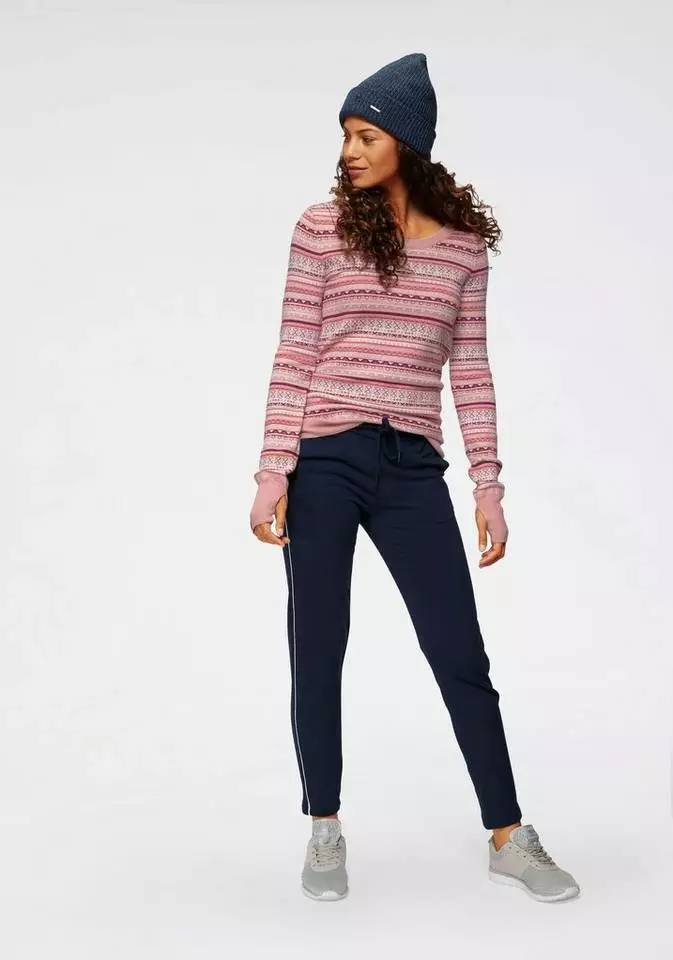 KangaROOS Rundhalspullover im bunt gemusterten Jaquard-Feinstrick Rosa-bunt, Hellgrau-meliert-bunt, Wollweiß-grau-bunt, Schwarz-rot-bunt 4 KangaROOS Rundhalspullover im bunt gemusterten Jaquard-Feinstrick Rosa-bunt, Hellgrau-meliert-bunt, Wollweiß-grau-bunt, Schwarz-rot-bunt – Bild 4