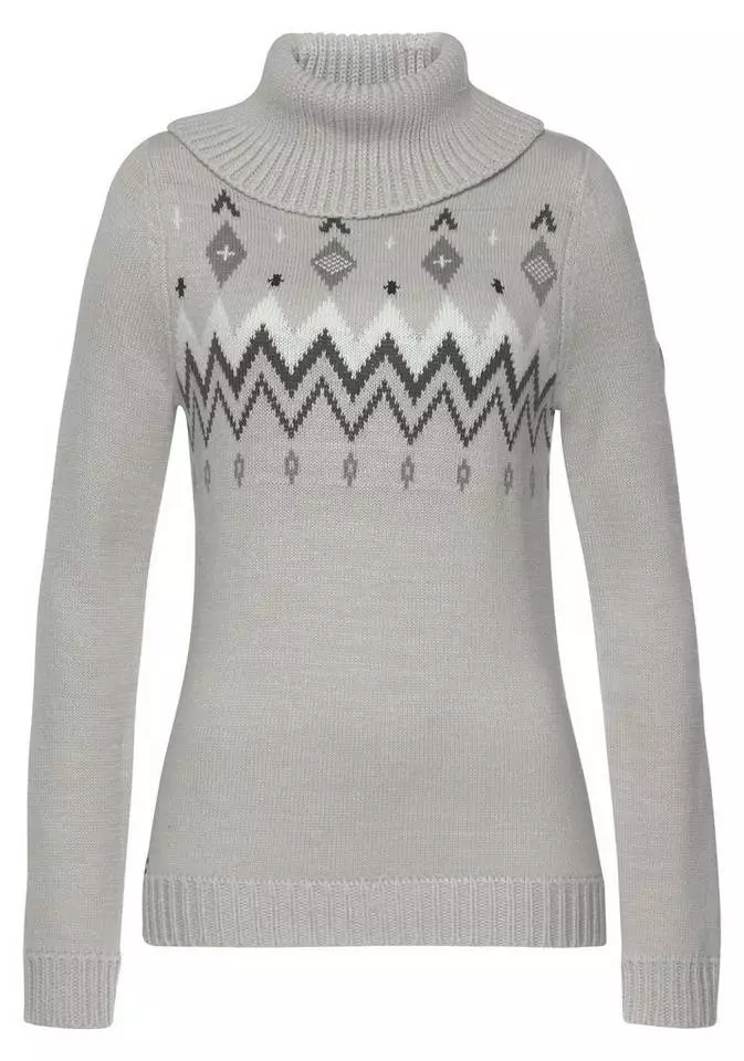 KangaROOS Norwegerpullover mit großem Rollkragen Hellgrau-meliert, Rosa-meliert 6 KangaROOS Norwegerpullover mit großem Rollkragen Hellgrau-meliert, Rosa-meliert – Bild 6