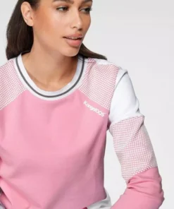 KangaROOS Sweatshirt im Colorblocking-Design mit Pünktchen Rosa-weiß-hellgrau-bedruckt, Schwarz-hellgrau-meliert, Himbeere-meliert, Marine-hellblau -KangaROOS Verkaufsladen 29cb449d 8ed7 5ff6 a3f8 4d34b70c55e7