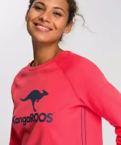 KangaROOS Sweater mit großem Label-Print vorne Hellgrau-meliert, Blau, Wei&szlig;, Schwarz -KangaROOS Verkaufsladen 2a11bc74 1a30 5be2 b51f 8cccd4d874a6