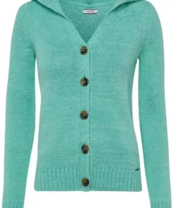 KangaROOS Kapuzenstrickjacke mit Eingrifftaschen in der Seitennaht - NEUE KOLLEKTION T&uuml;rkis, Grau-meliert -KangaROOS Verkaufsladen 2dae522f 98f1 55bd bf3e aa496330f434