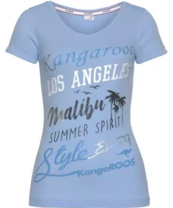 KangaROOS Print-Shirt mit auffälligem Glitzer-Druck Weiß, Schwarz, Hellblau, Marine -KangaROOS Verkaufsladen 2db5e608 d999 5318 a7cf c5452f0e487e