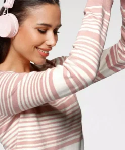 KangaROOS Rundhalspullover mit minimalistischer Rollkante und modischen Streifen-Design - NEUE KOLLEKTION Rosa-wei&szlig;, Grau-wei&szlig; -KangaROOS Verkaufsladen 2e9ca6c9 f2d3 51c9 8e85 a055dd92e90d