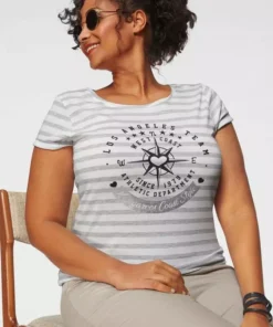 KangaROOS T-Shirt mit großem Metallic-Print vorne Marine-weiß-gestreift, Grau-weiß-gestreift, Bordeaux-weiß-gestreift 23 KangaROOS T-Shirt mit großem Metallic-Print vorne Marine-weiß-gestreift, Grau-weiß-gestreift, Bordeaux-weiß-gestreift -KangaROOS Verkaufsladen 30207501