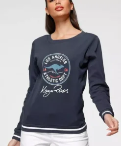 KangaROOS Sweatshirt mit großem Retro Label-Druck im Collage-Look - NEUE KOLLEKTION Hellgrau-meliert, Marine, Wei&szlig; -KangaROOS Verkaufsladen 3092df5a d281 571e bbec 5ad387fe1b94