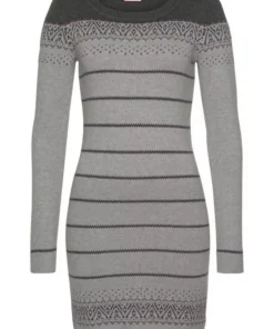 KangaROOS Strickkleid im Norweger-Look Bordeaux-weiß-anthrazit, Grau-rosa, Marine-grau-gelb, Schwarz-weiß-rot -KangaROOS Verkaufsladen 3116737c 7b44 52cb 90e1 ebe7ea99f5b7