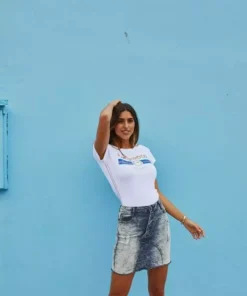 KangaROOS T-Shirt mit Label Metallic Print Hellgrau-meliert, T&uuml;rkis, Schwarz, Marine -KangaROOS Verkaufsladen 31252247