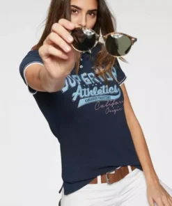 KangaROOS Poloshirt mit großem Frontdruck Schwarz-bedruckt-wei&szlig;-pink-royalblau, Marine, Gr&uuml;n-wei&szlig; -KangaROOS Verkaufsladen 32306398