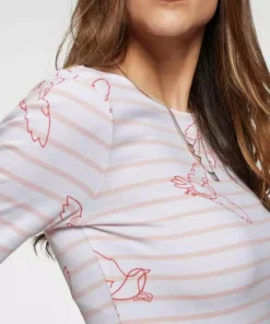 KangaROOS Langarmshirt mit Streifen und Allover-Print Schwarz-hellgrau-meliert, Wei&szlig;-rosa-gestreift, Marine-wei&szlig;-gestreift -KangaROOS Verkaufsladen 32307080
