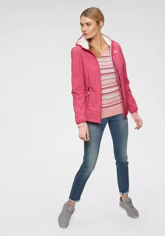 KangaROOS Rundhalspullover im bunt gemusterten Jaquard-Feinstrick Rosa-bunt, Hellgrau-meliert-bunt, Wollweiß-grau-bunt, Schwarz-rot-bunt 7 KangaROOS Rundhalspullover im bunt gemusterten Jaquard-Feinstrick Rosa-bunt, Hellgrau-meliert-bunt, Wollweiß-grau-bunt, Schwarz-rot-bunt – Bild 7