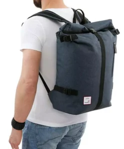 KangaROOS Cityrucksack, mit viel Stauraum und modischem Rolltop Blau, Grau -KangaROOS Verkaufsladen 32893945