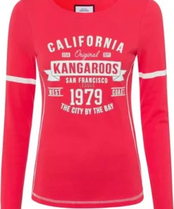 KangaROOS Langarmshirt mit Print Vorne und an Ärmeln Wei&szlig;, Koralle, Marine -KangaROOS Verkaufsladen 329f8d9c ac13 598f a964 57b1a04ed6db