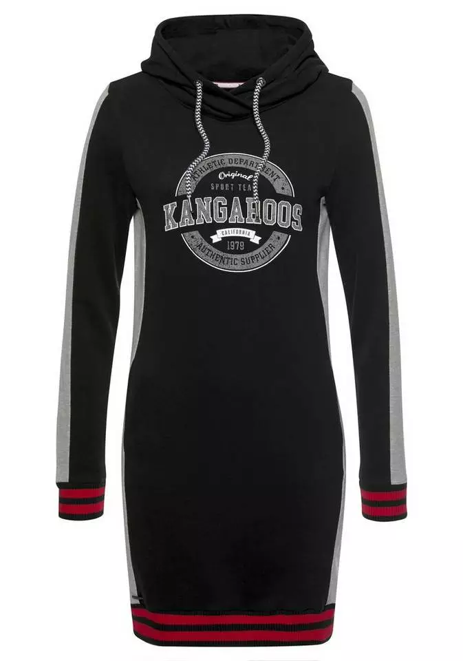 KangaROOS Sweatkleid mit Kapuze und festen Strickbündchen 5 KangaROOS Sweatkleid mit Kapuze und festen Strickbündchen – Bild 5