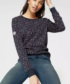 KangaROOS Sweatshirt im sportlichen Minimal-Print Marine-bedruckt, Bordeaux-meliert-bedruckt, Schwarz-wei&szlig;, Wollwei&szlig;-meliert -KangaROOS Verkaufsladen 33406663