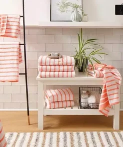 Damenbademantel »Luana«, KangaROOS, mit modernen Streifen Schwarz-grau, Grau-wei&szlig; -KangaROOS Verkaufsladen 33823269