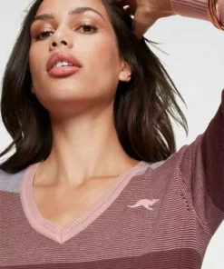 KangaROOS V-Ausschnitt-Pullover im Multicolor-Streifenmuster -KangaROOS Verkaufsladen 34037468