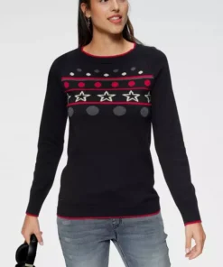 KangaROOS Jacquardpullover mit sportiven Raglan-Ärmeln Marine, Schwarz -KangaROOS Verkaufsladen 34082bbf 7197 52d4 b052 73c765b9643d