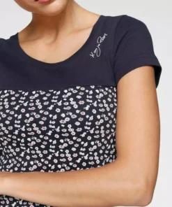 KangaROOS T-Shirt mit verschiedenen Prints Wei&szlig;-blau-gestreift, T&uuml;rkis-gemustert, Blau-wei&szlig;-gestreift-gebl&uuml;mt, Marine-gemustert -KangaROOS Verkaufsladen 35136862