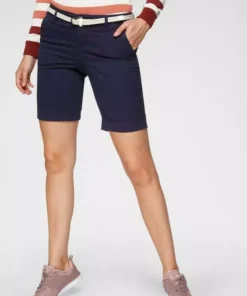 KangaROOS Bermudas (Set, mit abnehmbarem Gürtel) mit passendem Gürtel Wei&szlig;, Khaki, Marine