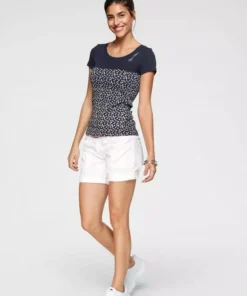 KangaROOS T-Shirt mit verschiedenen Prints Wei&szlig;-blau-gestreift, T&uuml;rkis-gemustert, Blau-wei&szlig;-gestreift-gebl&uuml;mt, Marine-gemustert -KangaROOS Verkaufsladen 35194712