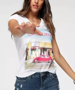 KangaROOS T-Shirt mit sommerlichem Frontprint Weiß Bus, Weiß Käfer -KangaROOS Verkaufsladen 35213587