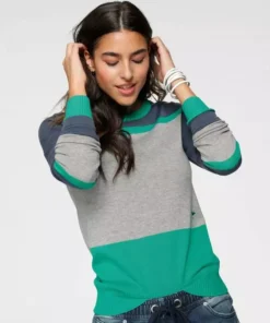 KangaROOS Strickpullover in farbenfroher Streifen-Optik