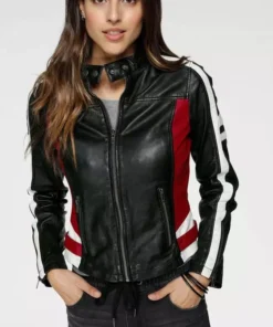 KangaROOS Lederjacke mit farbigen Streifendetails Schwarz-rot, Grün-offwhite 19 KangaROOS Lederjacke mit farbigen Streifendetails Schwarz-rot, Grün-offwhite -KangaROOS Verkaufsladen 35214464