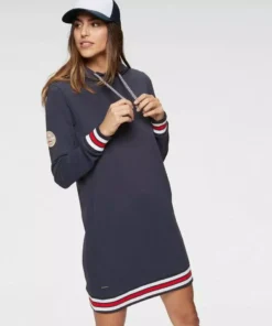 KangaROOS Sweatkleid mit sportlichen Kontrastdetails