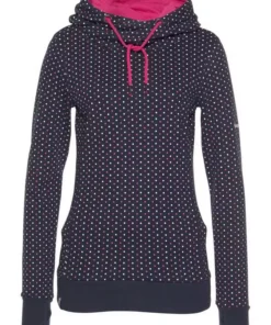 KangaROOS Kapuzensweatshirt mit überlappendem Kapuzen-Kragen Beere-bedruckt, Schwarz-gepunktet, Marine-pink-gepunktet 16 KangaROOS Kapuzensweatshirt mit überlappendem Kapuzen-Kragen Beere-bedruckt, Schwarz-gepunktet, Marine-pink-gepunktet -KangaROOS Verkaufsladen 35886583