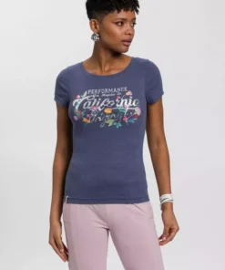 KangaROOS T-Shirt mit blumigen Logodruck im Vintage-Retro-Look - NEUE KOLLEKTION Blau-melange, Wei&szlig; -KangaROOS Verkaufsladen 35e2ef0c 34cc 5462 b9e2 9be4ec69b7b1