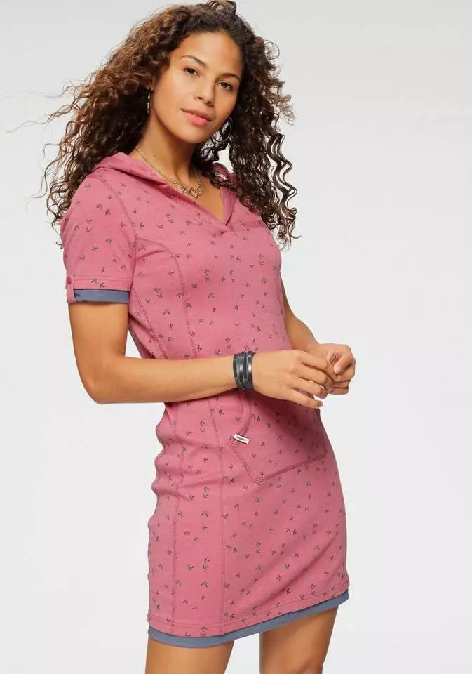 KangaROOS Jerseykleid mit maritimen Anker-Alloverprint Marine, Beere-meliert, Türkis 9 KangaROOS Jerseykleid mit maritimen Anker-Alloverprint Marine, Beere-meliert, Türkis – Bild 9