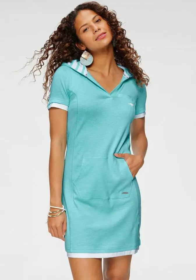 KangaROOS Sweatkleid im 2-in-1-Look Türkis, Pink, Nachtblau, Schwarz 11 KangaROOS Sweatkleid im 2-in-1-Look Türkis, Pink, Nachtblau, Schwarz – Bild 11