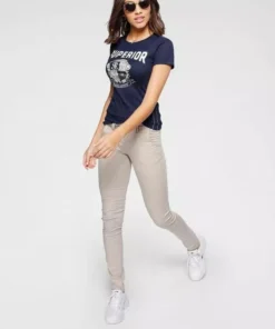 KangaROOS Chinohose (Set, 2-tlg., mit Gürtel) in schmaler Form, mit Kordel zu binden Beige, Schwarz, Wei&szlig;, Marine -KangaROOS Verkaufsladen 37001595