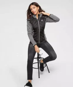 KangaROOS Langarmshirt in tollem Color-Blocking-Design Schwarz-grau, Marine-wei&szlig;-lachs -KangaROOS Verkaufsladen 37001865