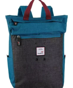 KangaROOS Cityrucksack, kann auch als Tasche getragen werden Mint-grau, Petrol-grau, Hellblau, Pink-schwarz -KangaROOS Verkaufsladen 37155881