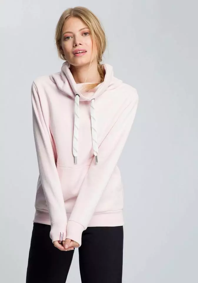 KangaROOS Sweatshirt mit hohem Stehkragen Anthrazit-meliert, Rosa-meliert, Mint-grau-meliert 8 KangaROOS Sweatshirt mit hohem Stehkragen Anthrazit-meliert, Rosa-meliert, Mint-grau-meliert – Bild 8