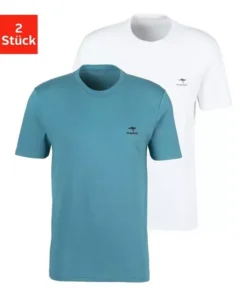KangaROOS T-Shirt (2er-Pack) mit kleinem Logodruck Weiß, Petrol | weiß -KangaROOS Verkaufsladen 38e44719 4758 5105 b120 ecffd433ae88