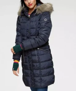 KangaROOS Steppjacke mit kuscheligem, abnehmbarem Fellimitat-Kragen an der Kapuze Graublau, Grün, Schwarz, Rosa -KangaROOS Verkaufsladen 3d5942cd afc8 519c aace 9de1e76e7944