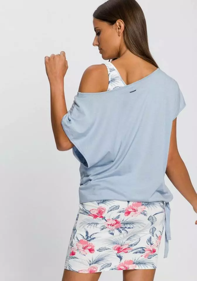 KangaROOS Shirtkleid (2-tlg) mit Rundhalshirt Dusty-blue, Apricot | marine-türkis-geblümt, Anthrazit-meliert 3 KangaROOS Shirtkleid (2-tlg) mit Rundhalshirt Dusty-blue, Apricot | marine-türkis-geblümt, Anthrazit-meliert – Bild 3