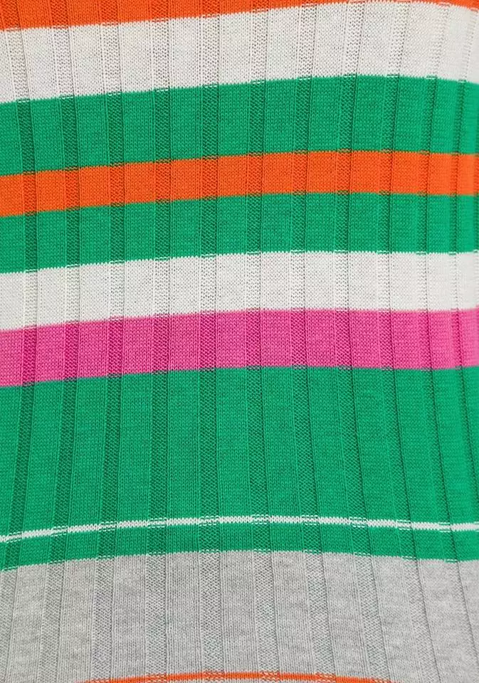 KangaROOS Rundhalspullover im sportivem Streifen-Design Bunt-lila, Weiß-marine-rot-gestreift, Wollweiß-rosa, Pink-orange-grün 5 KangaROOS Rundhalspullover im sportivem Streifen-Design Bunt-lila, Weiß-marine-rot-gestreift, Wollweiß-rosa, Pink-orange-grün – Bild 5