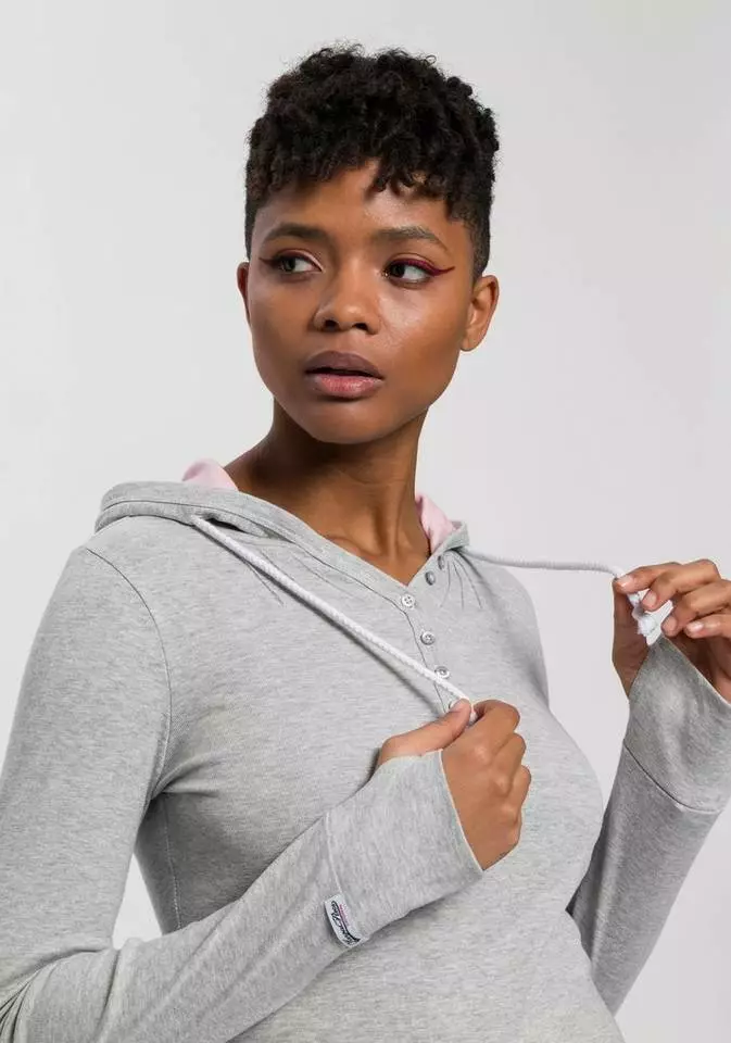 KangaROOS Kapuzenshirt Kapuze kontrastfarben gefüttert Marine, Offwhite, Hellgrau-meliert, Schwarz 3 KangaROOS Kapuzenshirt Kapuze kontrastfarben gefüttert Marine, Offwhite, Hellgrau-meliert, Schwarz – Bild 3