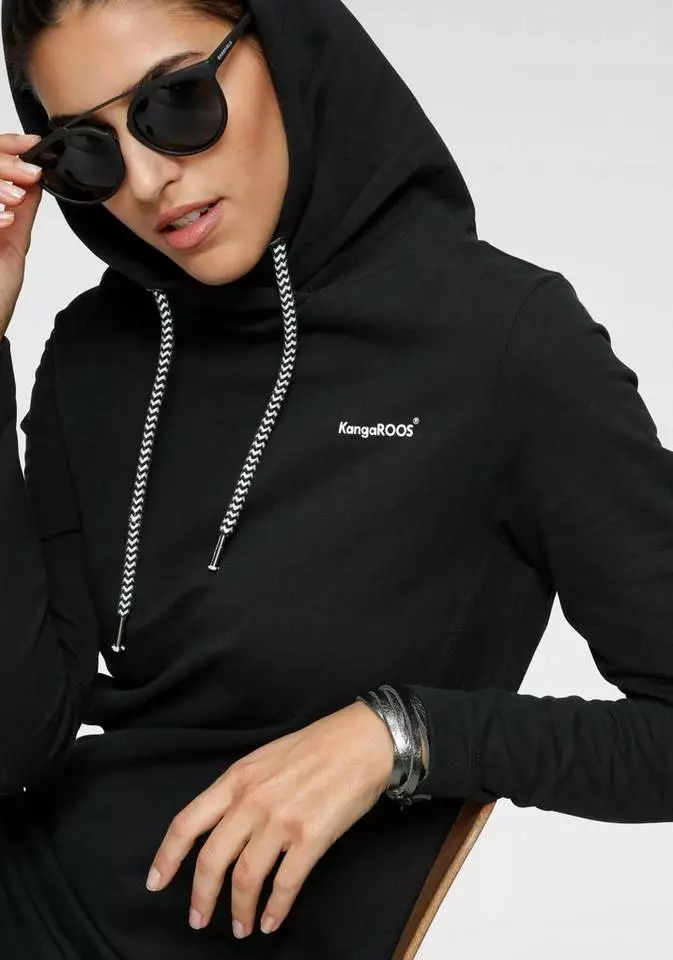 KangaROOS Sweatkleid mit Kapuze & großem Schriftzug-Druck am Arm 3 KangaROOS Sweatkleid mit Kapuze & großem Schriftzug-Druck am Arm – Bild 3