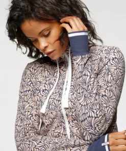 KangaROOS Sweatjacke mit modischem Allover-Druck und Stehkragen Schwarz-wei&szlig;, Jeansblau-rosa -KangaROOS Verkaufsladen 4ad6fbeb 32a2 5465 a37d f9ab2154b311