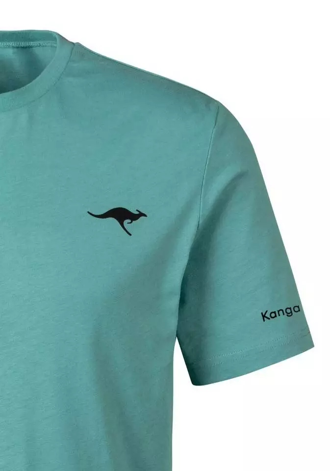 KangaROOS Kurzarmshirt »Homewear« (2er-Pack) mit KangaROOS Print auf der Brust Grau-meliert | anthrazit, Petrol | schwarz 7 KangaROOS Kurzarmshirt »Homewear« (2er-Pack) mit KangaROOS Print auf der Brust Grau-meliert | anthrazit, Petrol | schwarz – Bild 7
