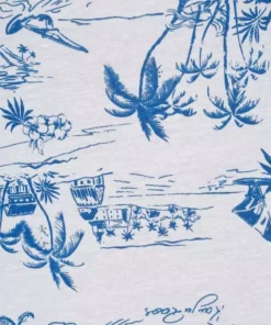 KangaROOS V-Shirt mit tropischem Palmen Allover-Print Blau-weiß, Weiß-blau -KangaROOS Verkaufsladen 4b0038e3 8937 5799 a67d a86c0407eb42