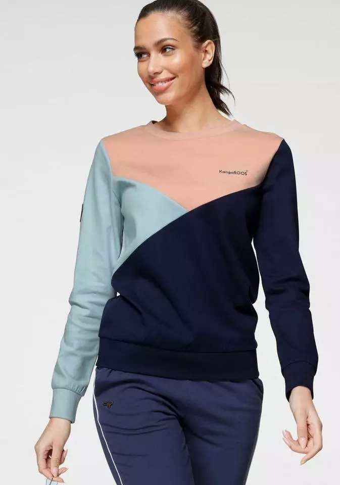 KangaROOS Sweatshirt mit asymetrischem Colour-Blocking - NEUE KOLLEKTION 1 KangaROOS Sweatshirt mit asymetrischem Colour-Blocking - NEUE KOLLEKTION